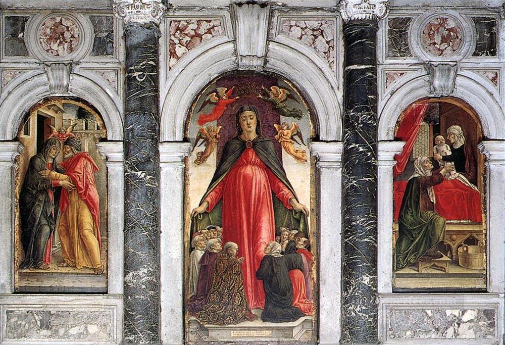 Triptych 1473 Bartolomeo Vivarini Oil Paintings